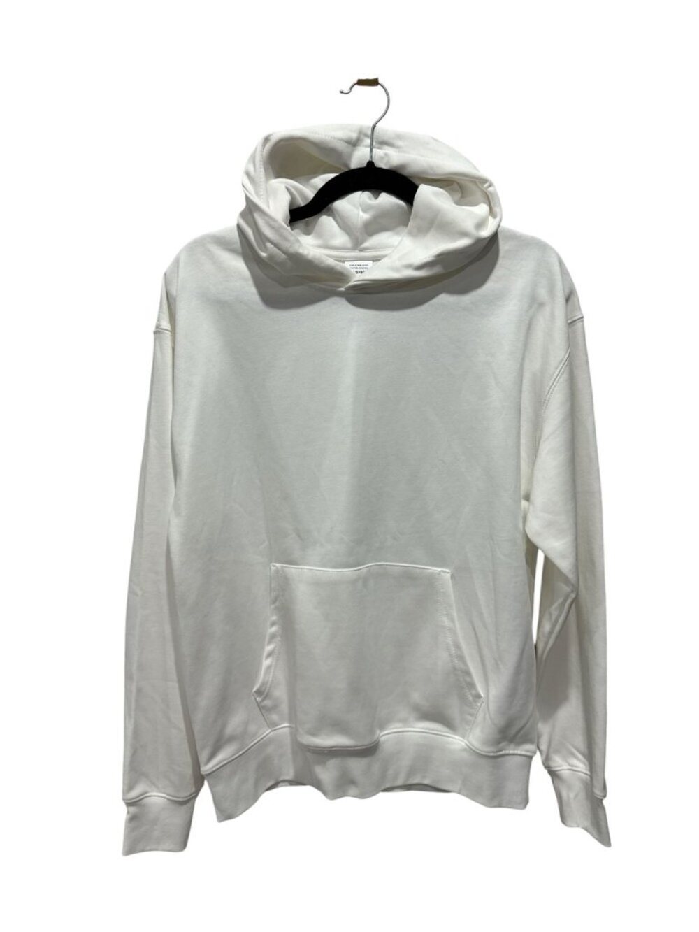 White Graphic Hoodie With "Authentic" & "I Am Allergic To People" Text Kangaroo